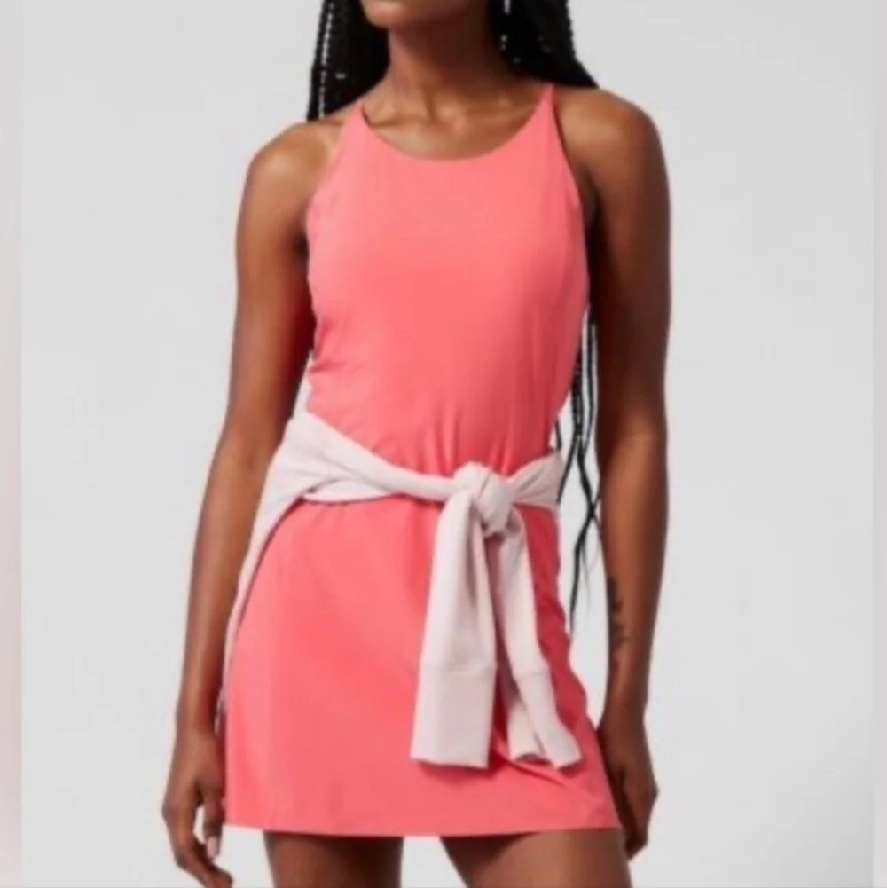 Athleta Girl Corral Sunrise Workout Spaghetti Criss-Cross Halter Dress